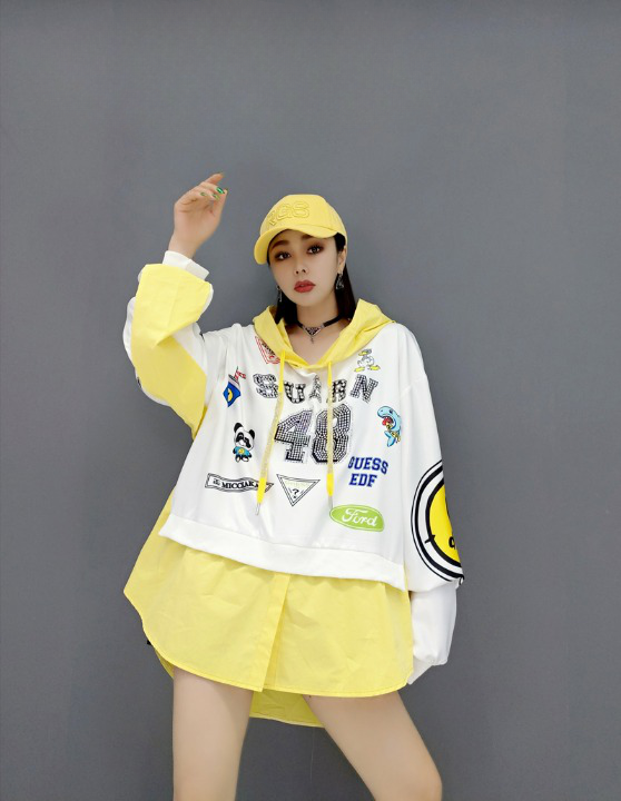 레이어드 스타일 까마귀 패치 음식