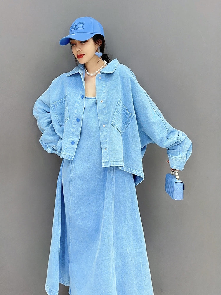 セットアップ デニム ジャケット ワンピース