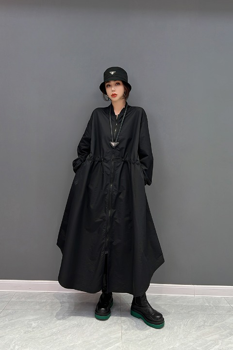 Hấu tròng tròn có khóa kéo đầy đủ với mã rút