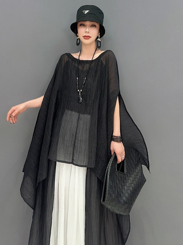 シフォン ボートネック ドレス