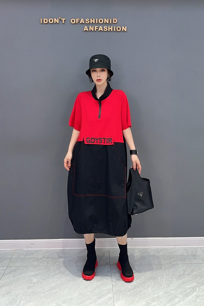 ワンピース ストリート 五分袖 カジュアル