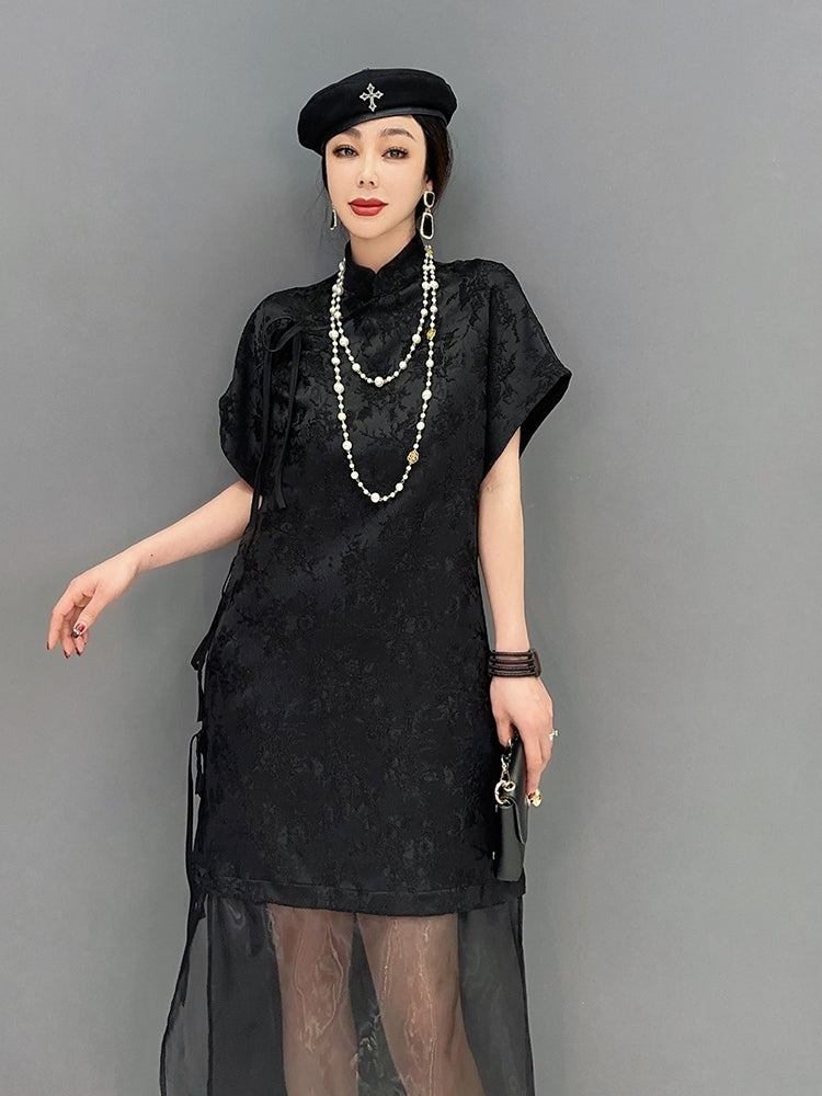 ワンピース チャイナドレス風 レース