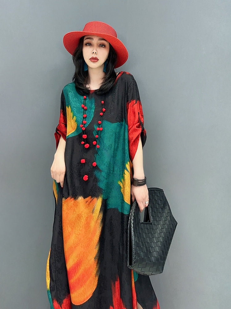 ワンピース 丸首 ロング丈