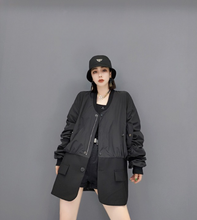 JIANG DAN MENGLU EUROPEAN STATION 2022 WINTER NEW FASHION WINDBREAKER JACKET KOREAN LOOSE PERSONALITY CASUAL WOMEN TIDE LT0377