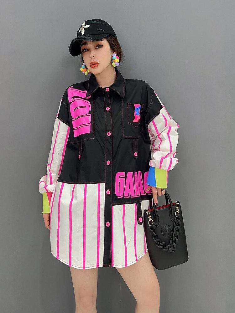 Jiang Dan Menglu Europe Station 2023 Spring New Korean Fashion Trend Sewing Temperament Women and Blouse Blouse Hundreds