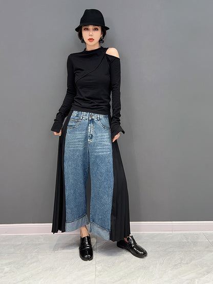 JIANG DAN MONROE EUROPEAN STATION 2022 SINGLE NEW KOREAN FASHION TREND TEMPERAMENT AND HUNDRED TAKE JEANS THIN WOMEN LT0369